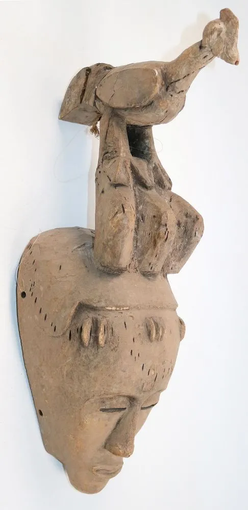 Senufo Elfenbeinküste – Tanzaufsatz mit Vogelhaube