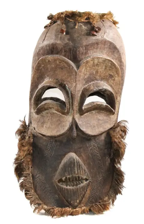 Dance headdress. – Double mask probably Luba or Songye Kongo