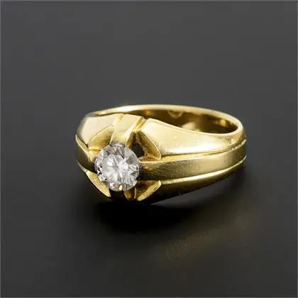 Ring with large diamond solitaire
