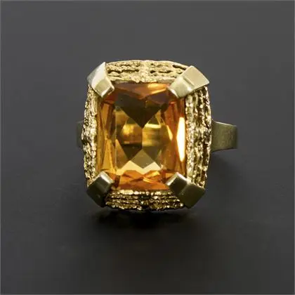 Vintage-Ring mit Citrin