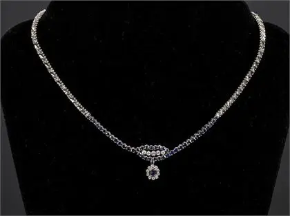 Collier mit Saphiren und Brillanten