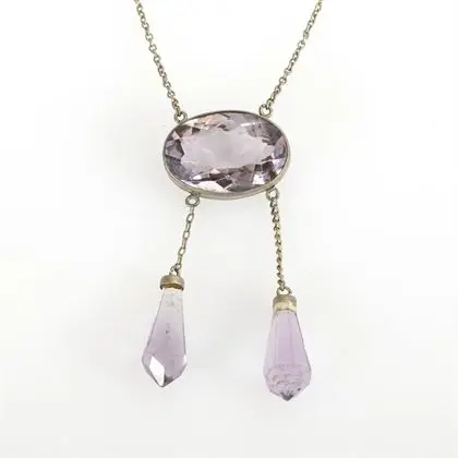 Lavallière Art nouveau avec améthystes