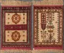 Seiden-Herat, Badris, 66 x 82 cm – very finely knotted, different motifs on both sides, from a master manufactory