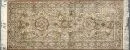 Seiden-Hereke, China, 77 x 182 cm – on silk, light background, patterned with floral motifs, dark blue main border
