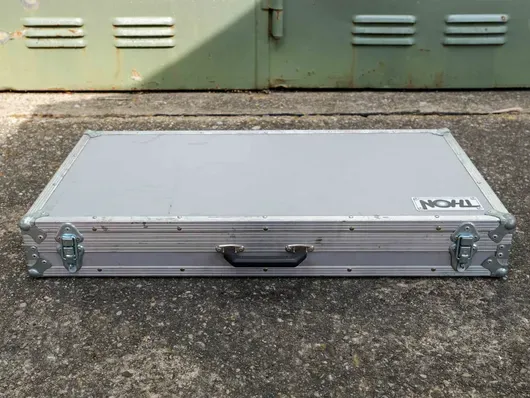 THON Transportkoffer Casekoffer leer - grau silber