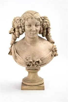 Grand buste de femme de style baroque