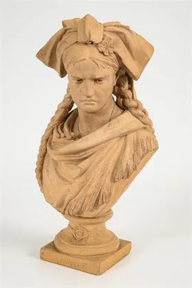 GRÉGOIRE, Jean-Louis (1840 Paris - 1890 ibid.). Buste L´Alsace