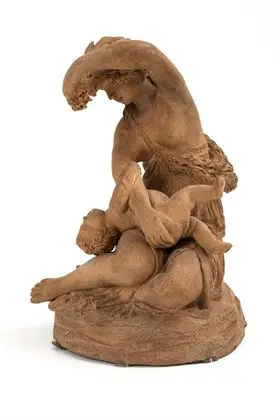 JONCERY. Bacchante met putto