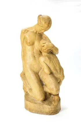 ALBERTUS, G. Große Skulptur - Mutter und Sohn