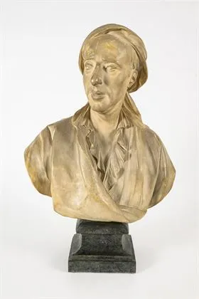 TAVAU, Pierre (1753 - ?). Büste eines Mannes mit Kopftuch