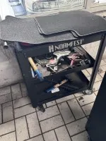 1 transportwagen, 3-etages met klein gereedschap