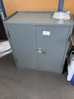 1 metal tool cabinet, low