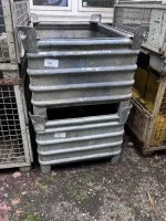 2 conteneurs en acier, galvanisés
