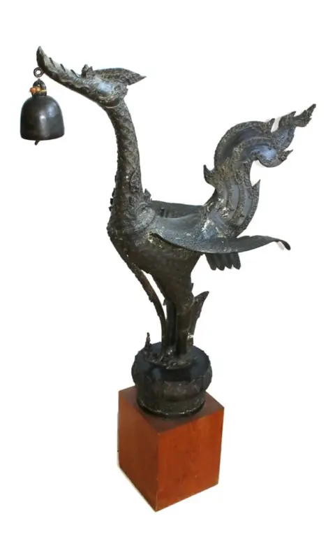 Hongsa Vögel – Bronze Thailand Ratankosin-Stil, 19.Jh
