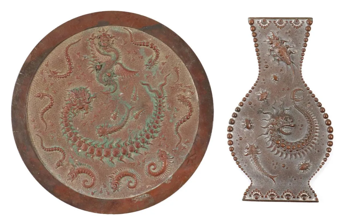 Paar Bronzen – wohl Japan Meiji Periode