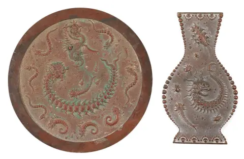 Paar Bronzen – wohl Japan Meiji Periode