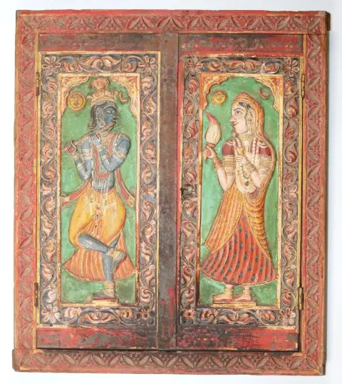 Rhada Krishna – Holzfenster