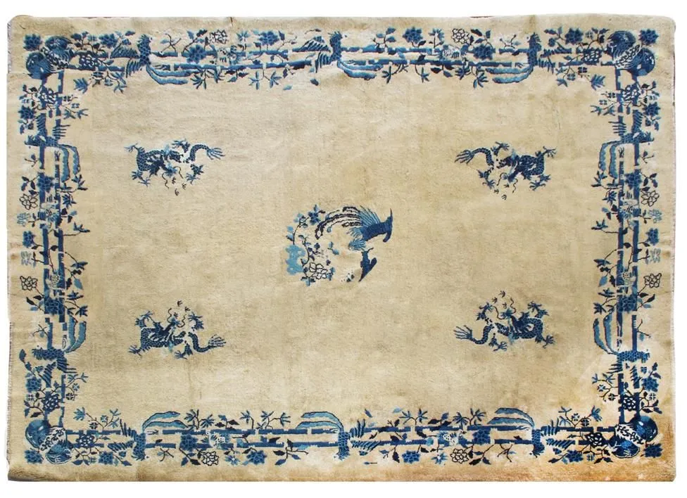 Imperialer Drachenteppich. – China, Pekingteppich