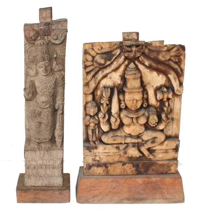 Vier Wandpaneele – Indien 19.Jh