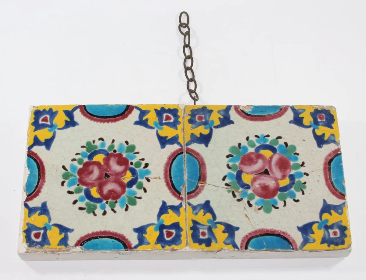 Paar persische Fliesen, – wohl Safavid Dynastie