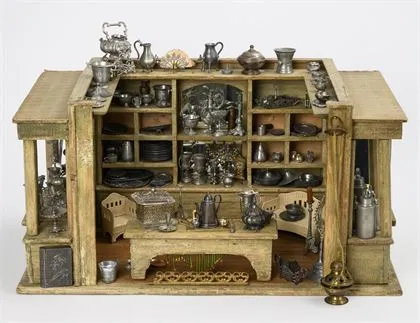 Jugendstil-Kaufladen als Zinnwarenhandlung