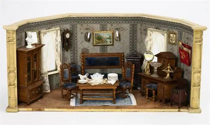Gründerzeitlich eingerichtete Puppenstube