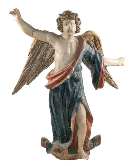 Ange baroque – Grande figure d'ange debout, bras tendus