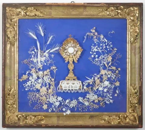 Ouvrage de monastère – Magnifique travail sous verre