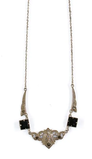 Art Déco Collier. – Silber 800 geprüft