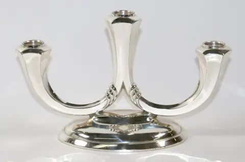 Art Déco – Bougeoir en argent massif 925