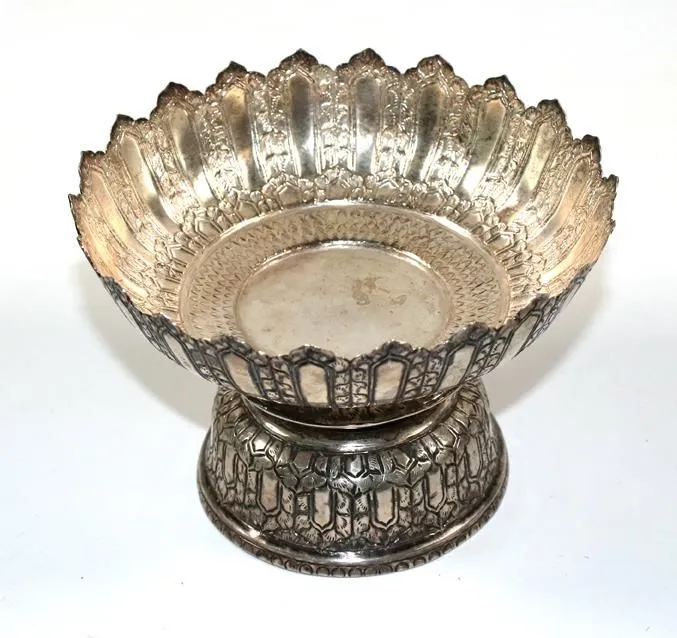 Coupe en argent de Chine – en forme de fleur de lotus