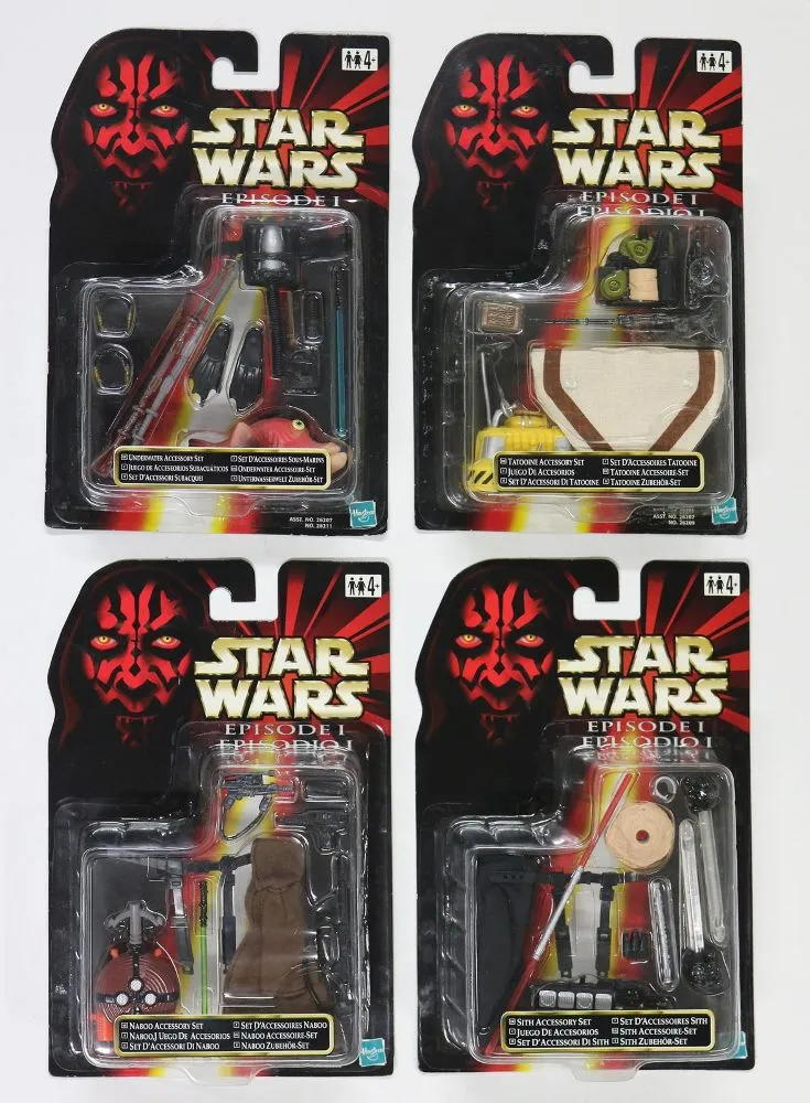Star Wars – fünf Action Figures Sets von Kenner und Hasbro, 1998-1999