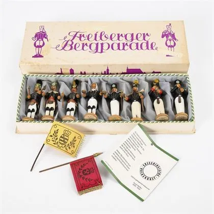 "Freiberger Bergparade" im Originalkarton. Original Seiffener Kunsthandwerk