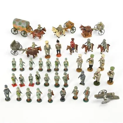 Konvolut Militär-Miniaturen. Erzgebirge