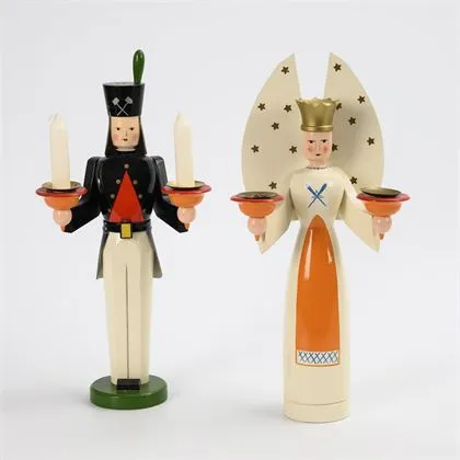 2 Leuchterfiguren. Rudolf Ender, Grünhainichen