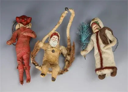 3 stuks kerstboomversiering van watten