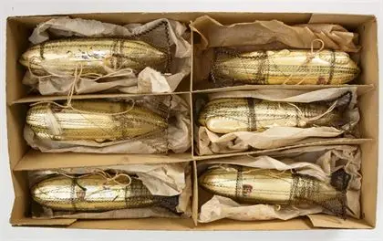 6 zeppelins emballés d'origine comme décoration de sapin de Noël