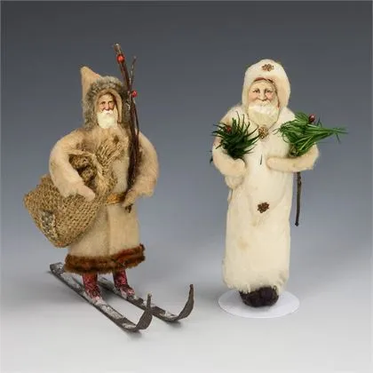 2 staré vatové figurky