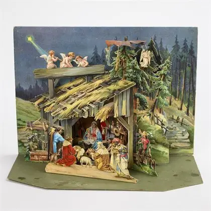 Crèche à monter en carton