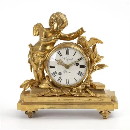 Pendule de cheminée historique exceptionnelle.. François Viger