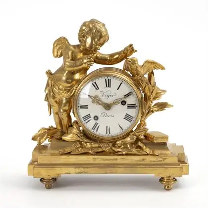 Pendule de cheminée historique exceptionnelle.. François Viger