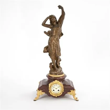 Art Nouveau mantel clock.. Adolphe Mougin / Société Les Fils de Adolphe Mougin
