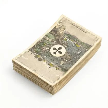 Cartes à jouer Whist de musée, as avec vues de villes