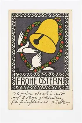 Wiener Werkstätte. Karta "Veselé Velikonoce"