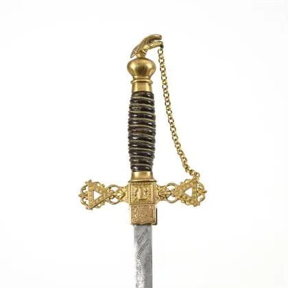 Épée de franc-maçon avec fourreau et pommeau aigle, "Knights Golden Eagle"