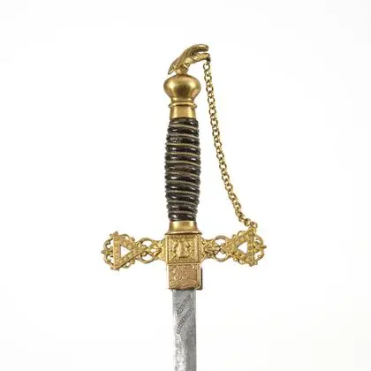 Épée de franc-maçon avec fourreau et pommeau aigle, "Knights Golden Eagle"