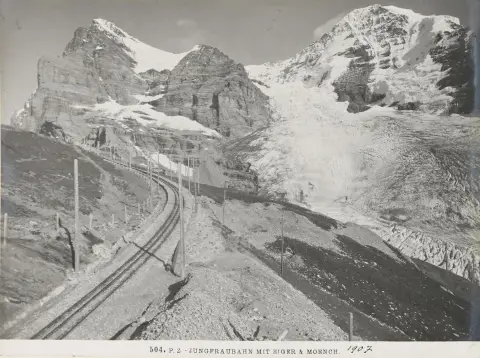 Wehrli, Gebrüder (Artur, Bruno, Harry). – Sammlung von acht Fotografien mit Aufnahmen aus den Alpen