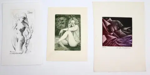 Exlibris. – Lot d'env. 360 exlibris érotiques