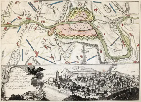 Prag. – "Die Gegend nebst dem Grundriss und Prospect der Königl