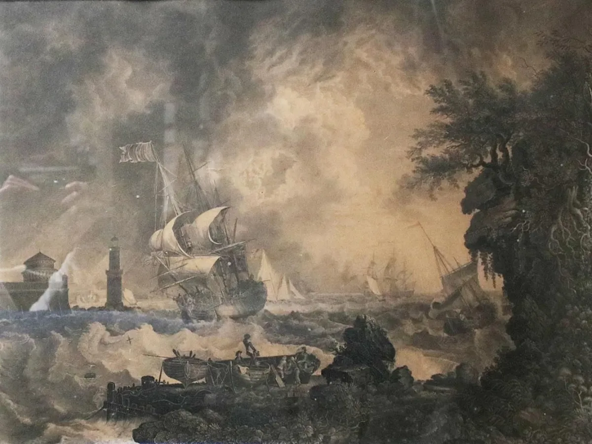 Marine. – "Der Seesturm im Anzuge"